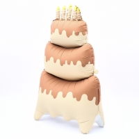 Шар фольгированный 60" &laquo;Большой сливочный торт&raquo;, на подставке, матовый