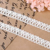 Кружево вязаное, 15 мм &times; 15 &plusmn; 1 м, цвет белый