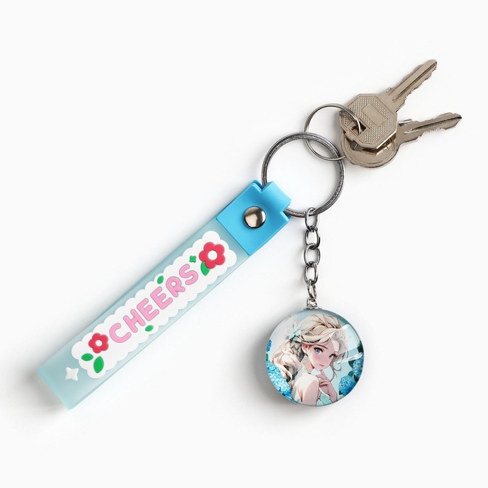 Брелок для ключей детский аниме &laquo;Девушка в цветах&raquo;, 3.5 х 14 см