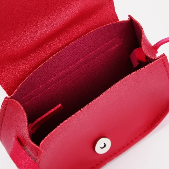 Сумка детская для девочки на магните, цвет малиновый