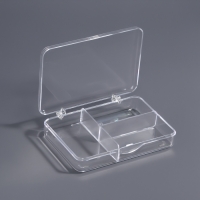 Органайзер для декора, 3 секции, 11.2&times;8&times;2.2 см, прозрачный