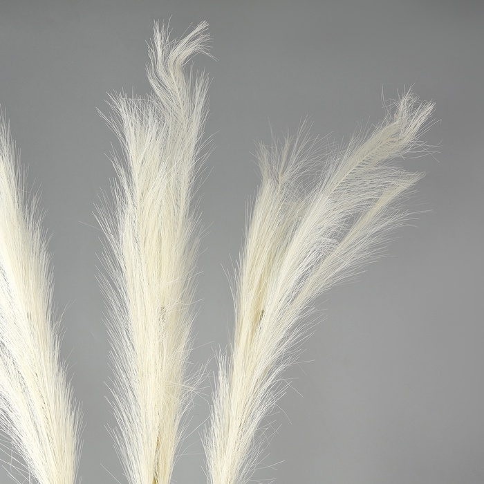Пампасная искусственная трава высота 1 метр, набор 3 шт., цвет молочный