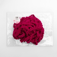 Тесьма декоративная с помпонами, 12 &plusmn; 2 мм, 9,1 &plusmn; 0,5 м, цвет красный