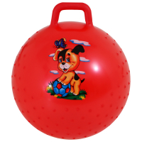 Мяч-прыгун с ручкой &laquo;Девчонки и Мальчишки&raquo;, массажный, d=55 см, 420 г, цвета МИКС