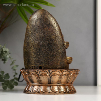 Фонтан настольный от сети, подсветка "Ганеша у скалы с водопадом" 28х20х20 см