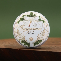 Новогодняя Свеча новогодняя в железной банке &laquo;Новый год: Сказочного года&raquo;, аромат еловые шишки, диам. 4,8 см
