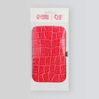 Набор маникюрный &laquo;Рептилия&raquo;, 8 предметов, в футляре, цвет красный