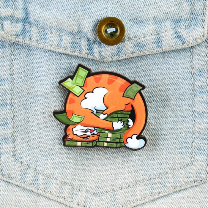 Открытка со значком &laquo;Оберег на достаток&raquo;, 4 х 3,5 мм.