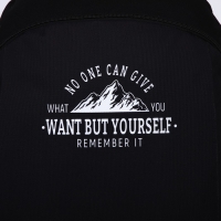 Рюкзак школьный текстильный &laquo;Горы&raquo;, 46х30х10 см, вертикальный карман, цвет чёрный