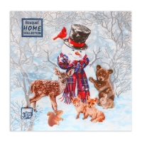 Новогодние салфетки бумажные Home Collection Сlassic &laquo;Лесные друзья&raquo;, 3 слоя, 33х33 см, 20 шт