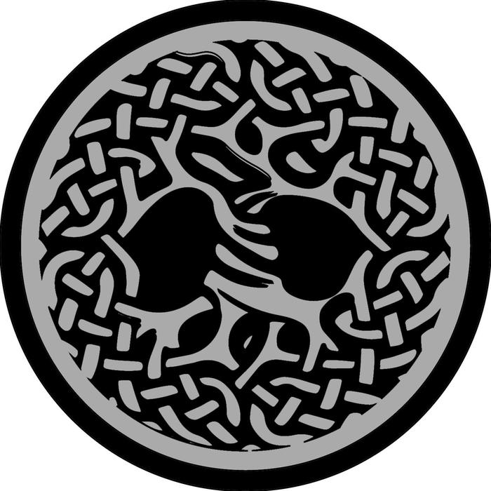 Нашивка с термопечатью на богатырей Дерево жизни 12 см, набор 10 штук