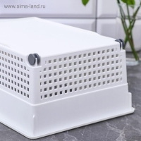 Контейнер для хранения хозяйственный &laquo;Лофт&raquo;, 31&times;21&times;12,5 см, на колёсах, цвет белый