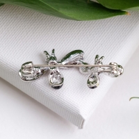 Брошь &laquo;Пчёлки&raquo;, цветная в серебре