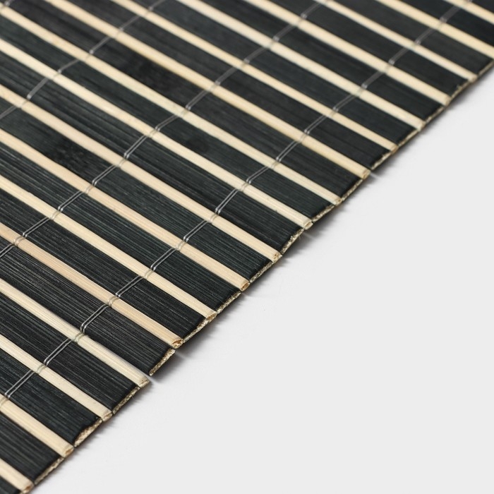 Салфетка сервировочная на стол &laquo;Соломка черная&raquo;, 45&times;30 см, цвет чёрный