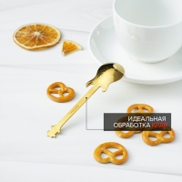 Ложка десертная из нержавеющей стали Magistro &laquo;Гитара&raquo;, длина 12 см, цвет золотой