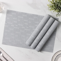 Салфетки сервировочные на стол Доляна &laquo;Шер&raquo;, 4 шт, 30&times;45 см, цвет серый