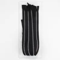 Молния &laquo;Трактор&raquo;, №5, разъёмная, замок автомат, 60 см, чёрная, белая