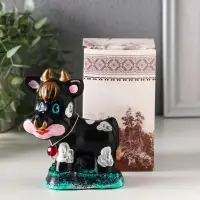 Копилка "Бычок" 11,5х10х6,5 см, чёрный