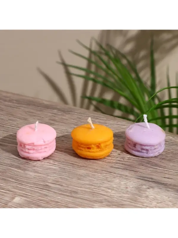 Свеча "Макарун" 3,5х3,5х2 см, соевый воск МИКС