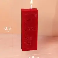 Свеча с надписью "Light a candle" 1,5х1,5х8,5 см, соевый воск МИКС