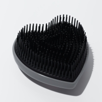 Расчёска массажная &laquo;Сердце&raquo;, складная, 8.5&times;8.5 см, серая