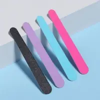 Набор пилок для ногтей на деревянной основе, форма прямая, 200/200 грит, 10 см, 10 шт., МИКС