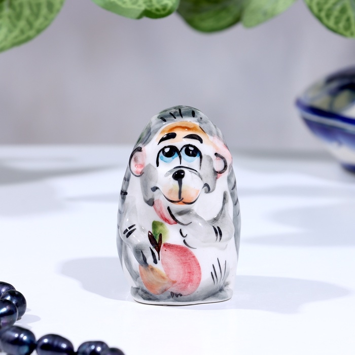 Сувенир гжель &laquo;Ёжик&raquo;, бело-синий,керамика,