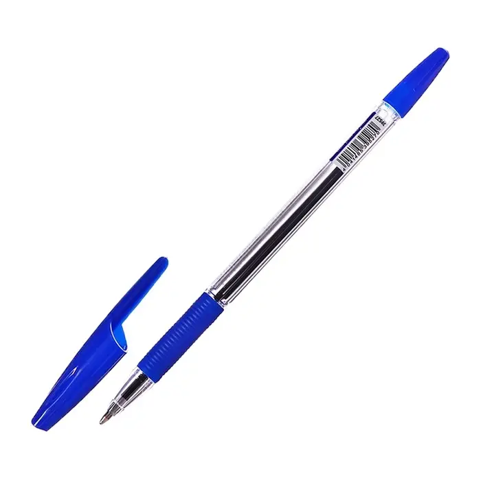Ручка шариковая ErichKrause R-301 Classic Stick & Grip, узел 1.0 мм, синяя, с резиновым держателем, мягкое и комфортное письмо