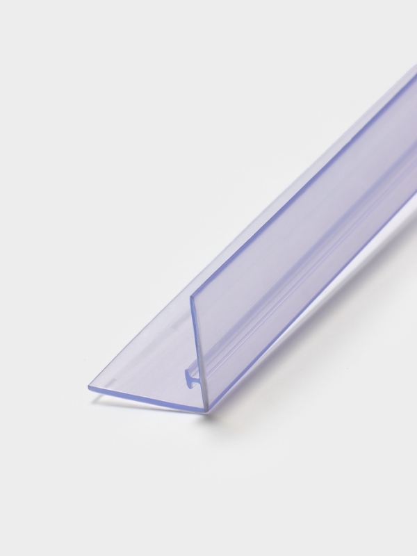 Ограничитель передний пластиковый с Т-профилем, 1000&times;32&times;30 мм, прозрачный