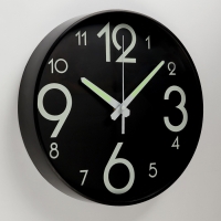 Часы настенные интерьерные &laquo;Классика&raquo;, плавный ход, светящиеся, d-25 см