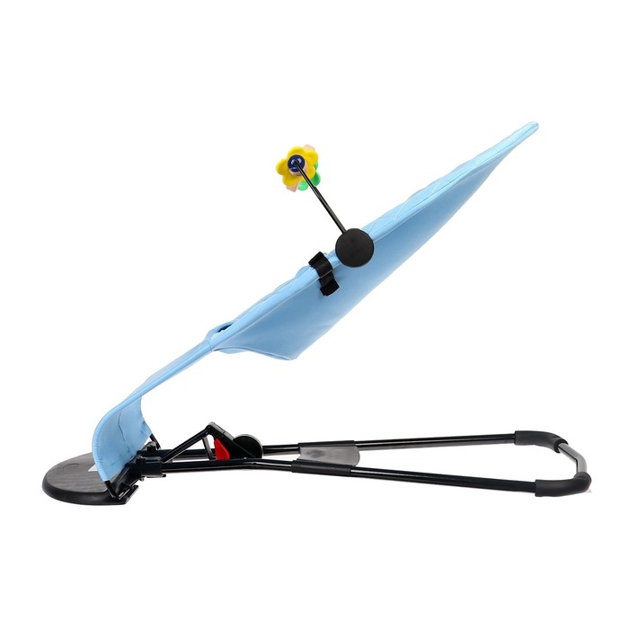 Шезлонг детский, кресло - качалка с игрушками для новорождённых &laquo;Крошка Я&raquo;, цвет голубой