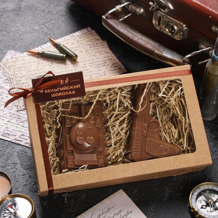 Бельгийский шоколад, 2 в 1 &laquo;Танк + Пистолет&raquo;, 160 г