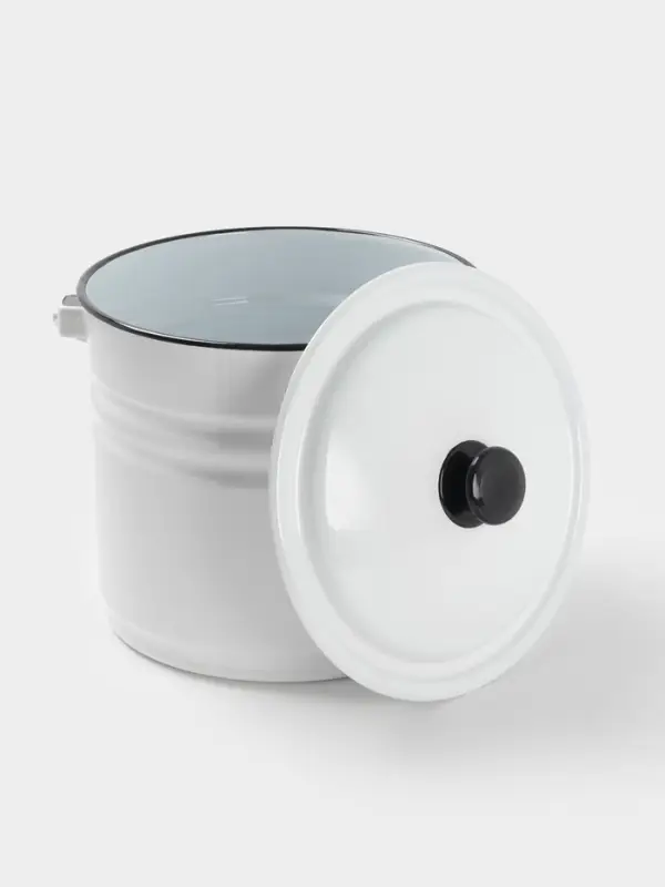 Ведро ц/шт с/кр 10 л белая (без декора)