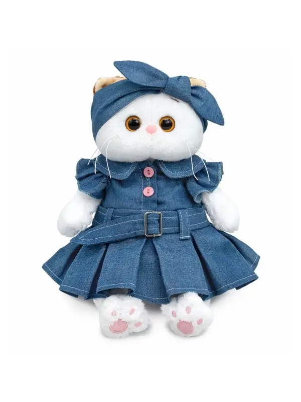 Мягкая игрушка "Кошечка Ли-Ли в платье "Деним", 24 см LK24-176