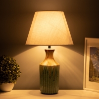 Настольная лампа с абажуром RISALUX &laquo;Кимберли&raquo;, Е14, 40 Вт, 28&times;28&times;47 см