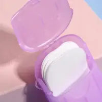 Мыло листовое, в пластинах, 18 (&plusmn; 2) шт, в футляре, цвет сиреневый