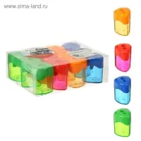 Точилка с контейнером &laquo;Классика&raquo;, двойная, МИКС