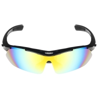 Очки велосипедные со сменными линзами в кейсе, цвет чёрный