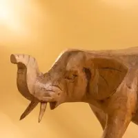 Сувенир "Слон" дерево Суар, 24х11х16 см, цв. бежевый