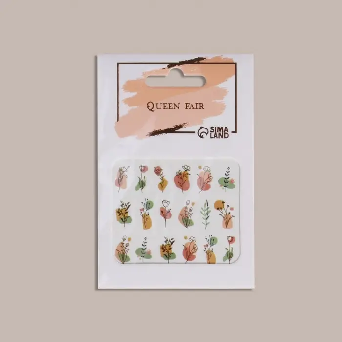 Слайдеры для ногтей &laquo;Летние цветы&raquo;, разноцветные