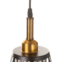 Светильник "Атом" 1х40Вт Е27 черный/золото 19х19х20+100см