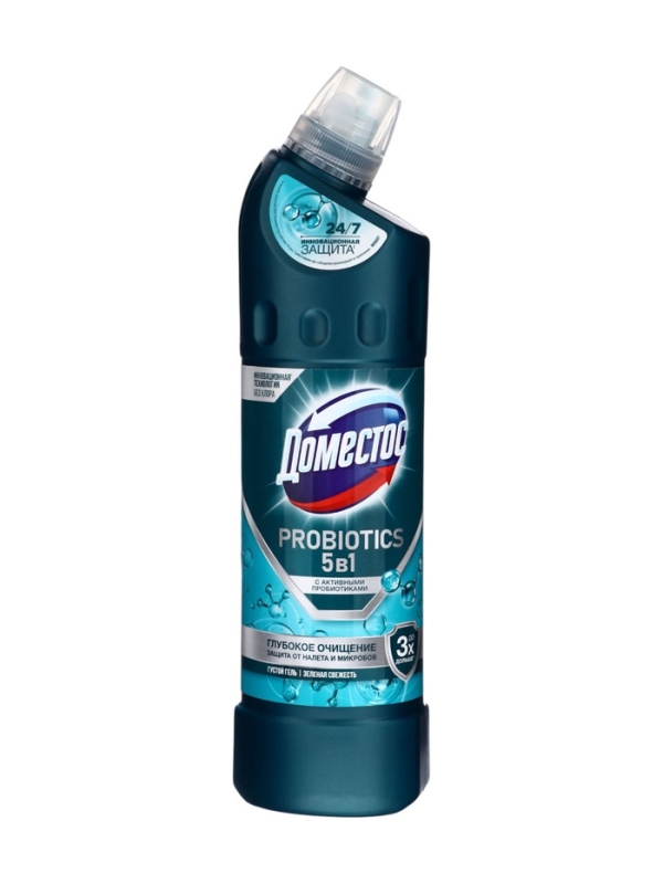 DOMESTOS средство чистящее, зеленая свежесть с активными пробиотиками 750МЛ