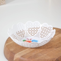 Ваза для хлеба и фруктов &laquo;Кубань. Сердце&raquo;, 18&times;4,5 см, белый, рисунок МИКС