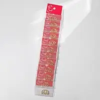 Пирсинг в бровь циркуляр, шар, d=8 мм, пара, цвет золото (неделимая фасовка 12 пар, цена за пару)