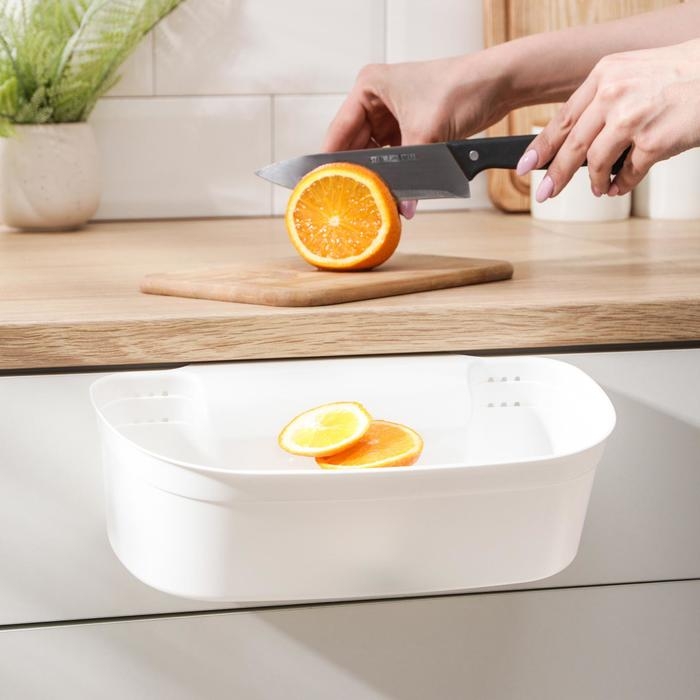 Органайзер для мусора подвесной, 31&times;18&times;9.5 см, цвет белый