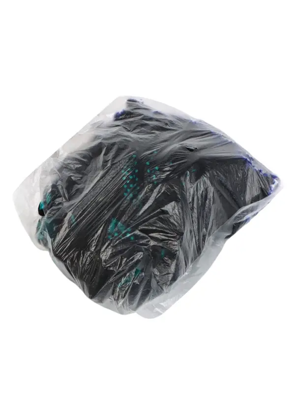 Перчатки садовые, хб, вязка 10 класс, 3 нити, размер 9, с ПВХ точками, чёрные