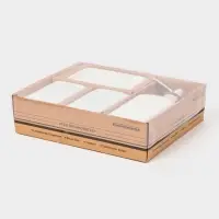 Набор для ванной "Кристаль", 4 предмета (дозатор для мыла, 2 стакана, мыльница)