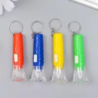 Фонарик брелок для ключей на кольце &laquo;Ромбики&raquo;, светит, 6.8&times;2.2&times;2.2 см, МИКС