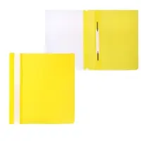 Папка-скоросшиватель Calligrata, А5, 180 мкм, жёлтая, прозрачный верх