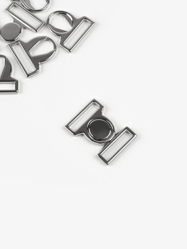 Застёжка для купальника металл 2*2,8см вн 17мм (наб 5шт цена за наб) серебряный АУ